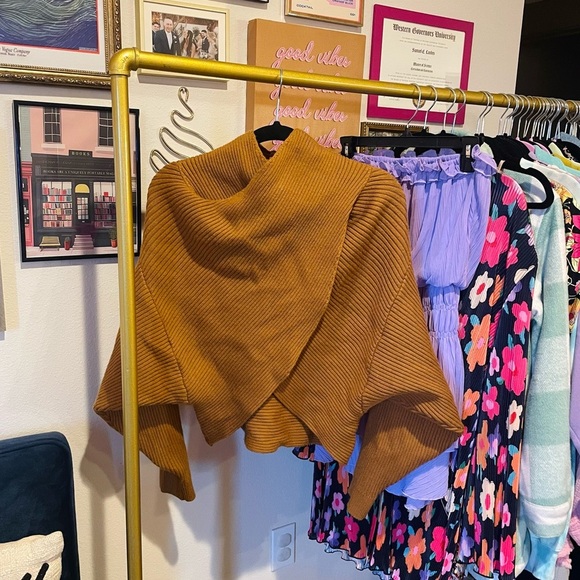 ASTR The Label Rayn Ribbed Knit Crossover Sweater - Picture 6 of 11